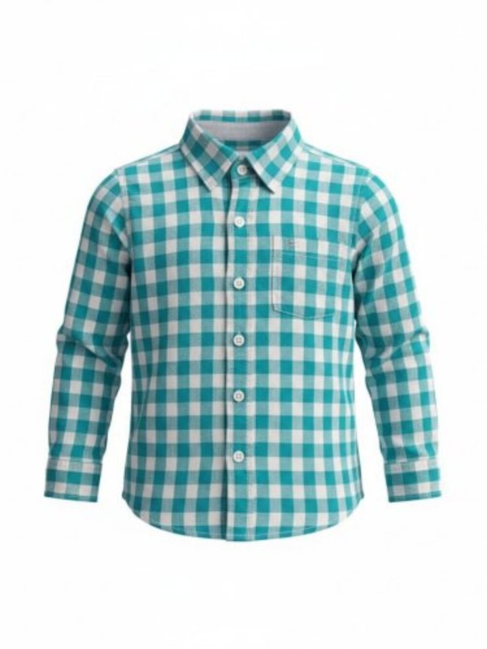 SONOMA Blue Checked Long Sleeved Button Front shirt Boys Size 4